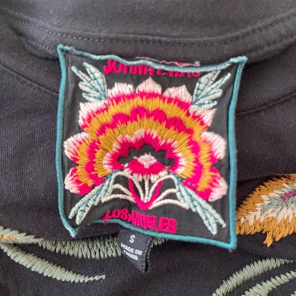 Johnny Was Sidonia Bishop Sleeve Top Embroidered Floral - Picture 5 of 8